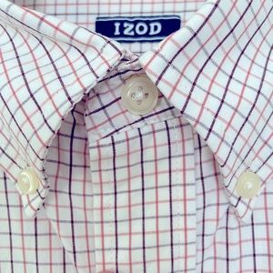 Mens IZOD long sleeve plaid shirt. Large tall size. New